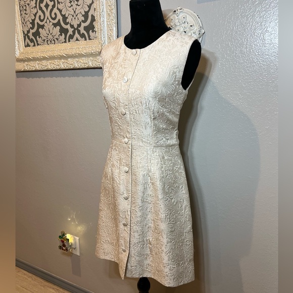 Dolce & Gabbana Cream Textured Mini Dress - Picture 9 of 12